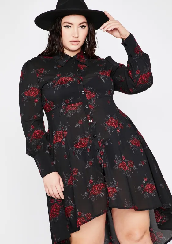 Plus Pandora Shirt Dress sold by Dolls Kill