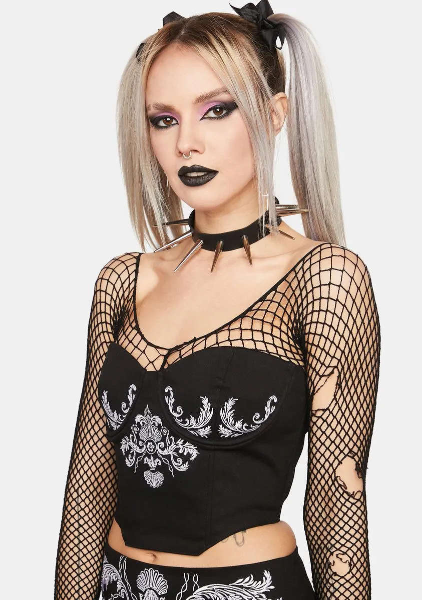 At The Gates Bustier Top sold by Dolls Kill product image thumbnail 2