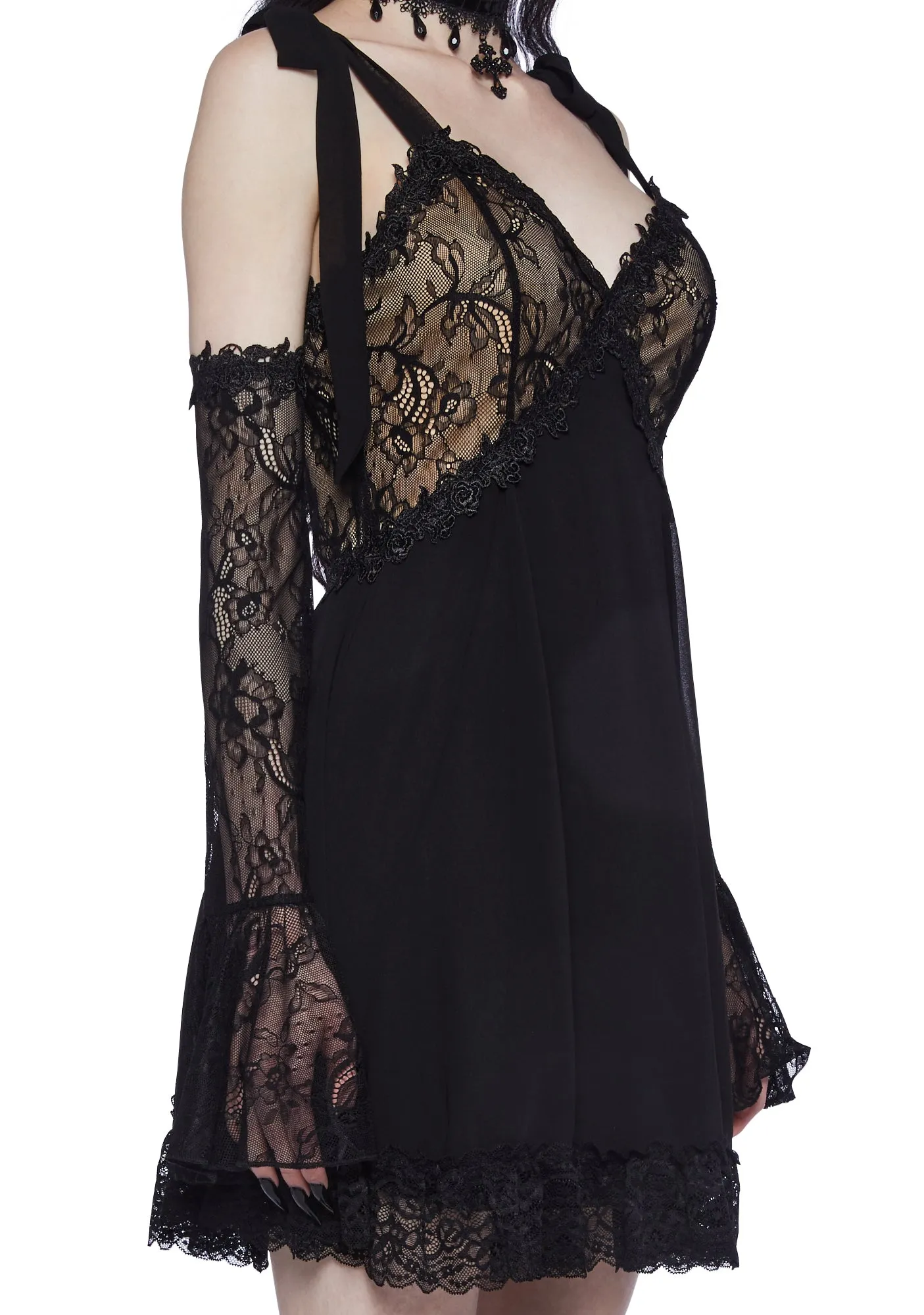 Devil's Delight Mini Lace Dress sold by Dolls Kill product image thumbnail 5