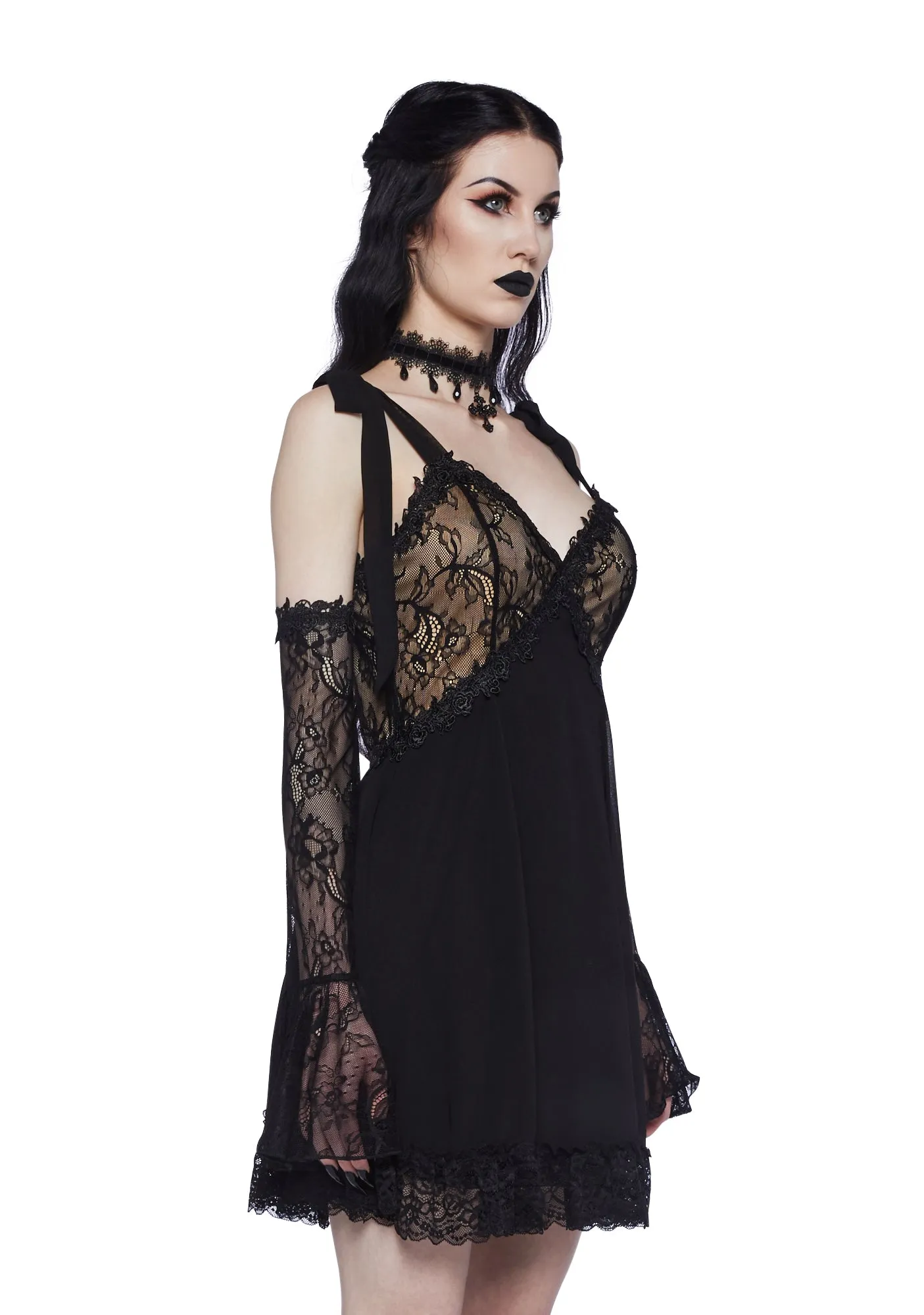 Devil's Delight Mini Lace Dress sold by Dolls Kill product image thumbnail 3