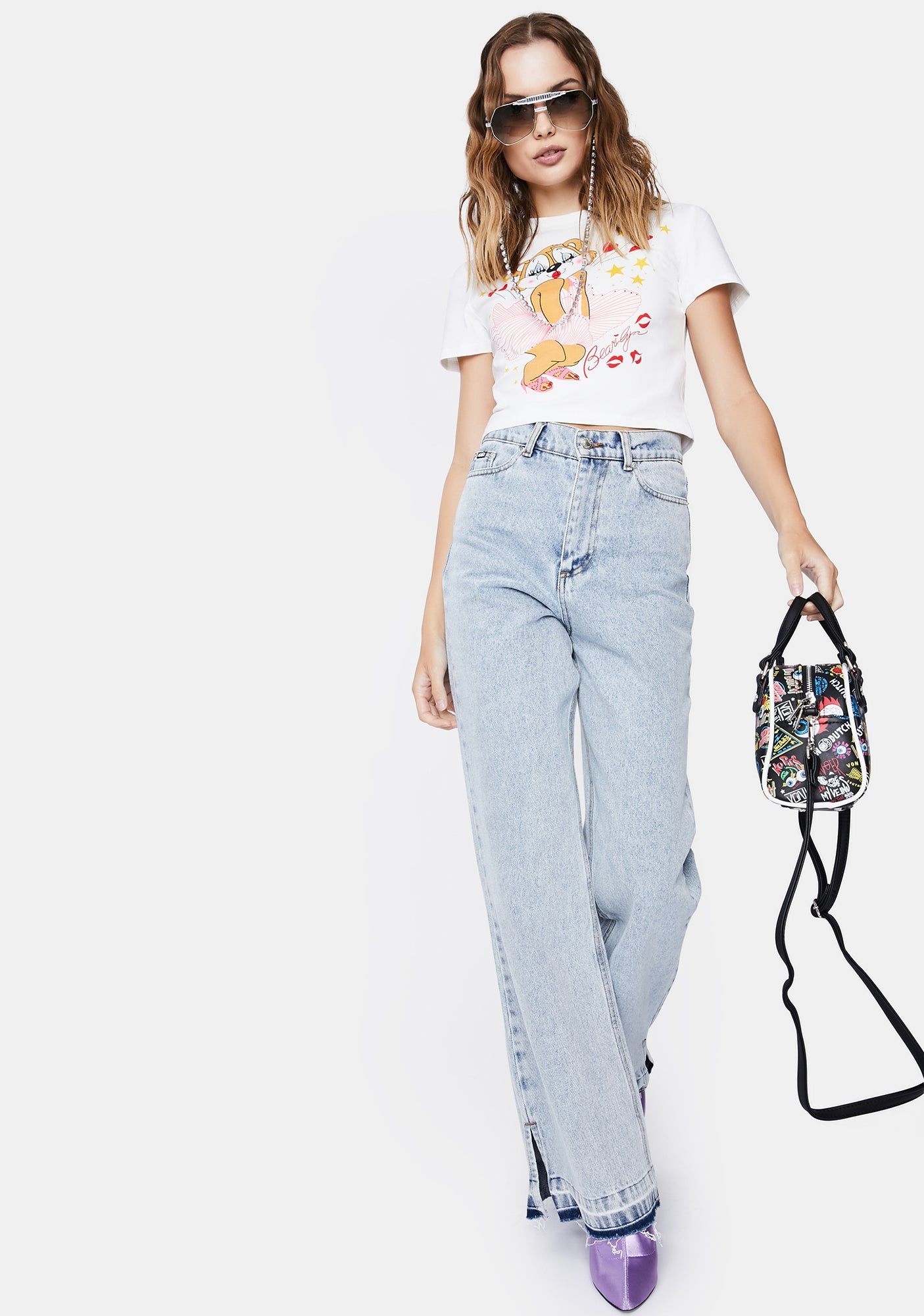 Bearlyn Crop Baby Tee sold by Dolls Kill product image thumbnail 3