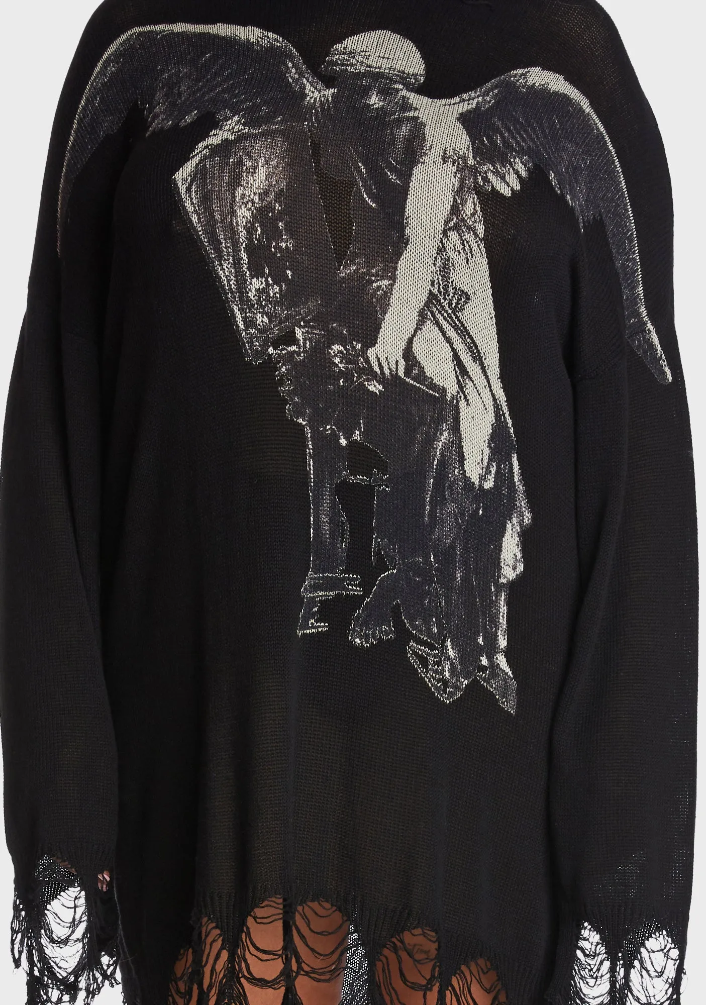 Plus Winged Defeat Oversized Sweater sold by Dolls Kill product image thumbnail 2