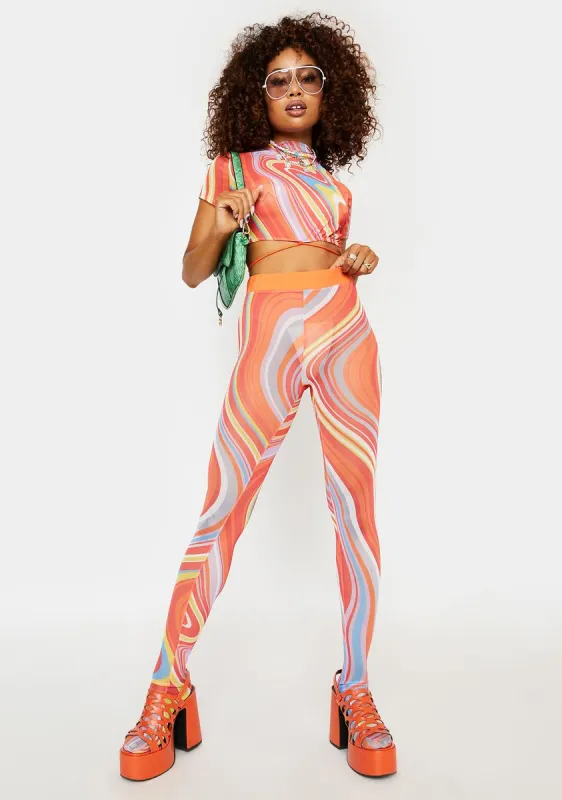 Sunset Astral Projection Mesh Pants Set sold by Dolls Kill