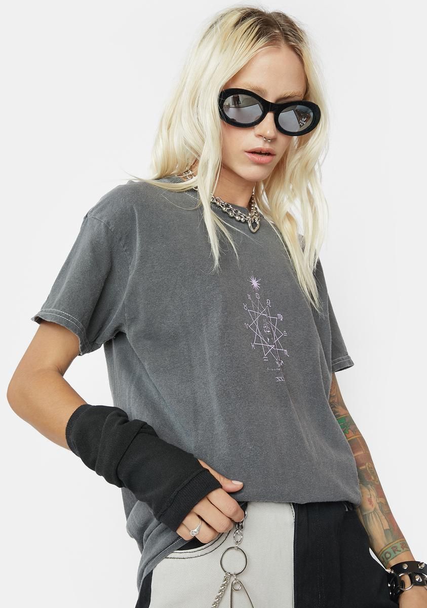 Washed Black Tyler Graphic Tee sold by Dolls Kill