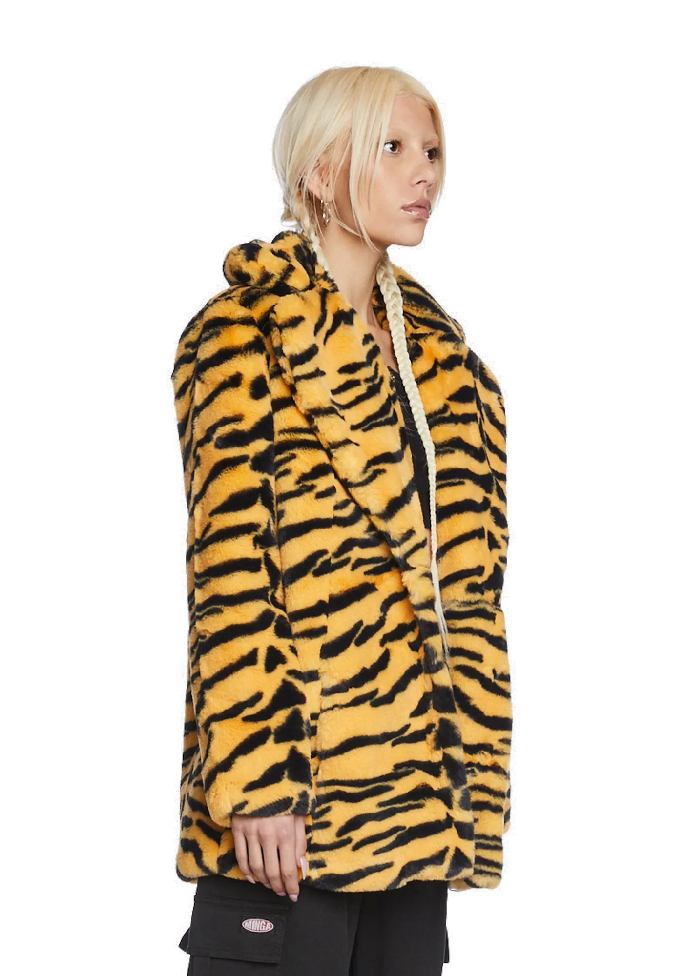 Tiger Hendrix Faux Fur Coat sold by Dolls Kill product image thumbnail 3