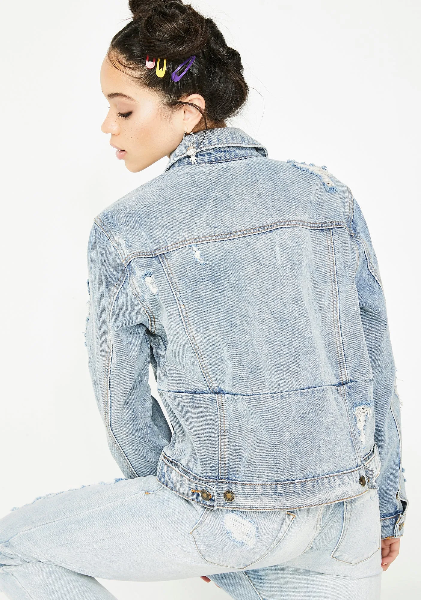 Neva Say Neva Denim Jacket sold by Dolls Kill product image thumbnail 4