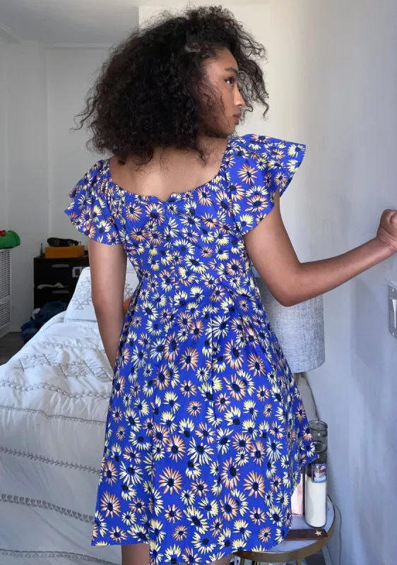 Blue Floral Mini Dress sold by Dolls Kill