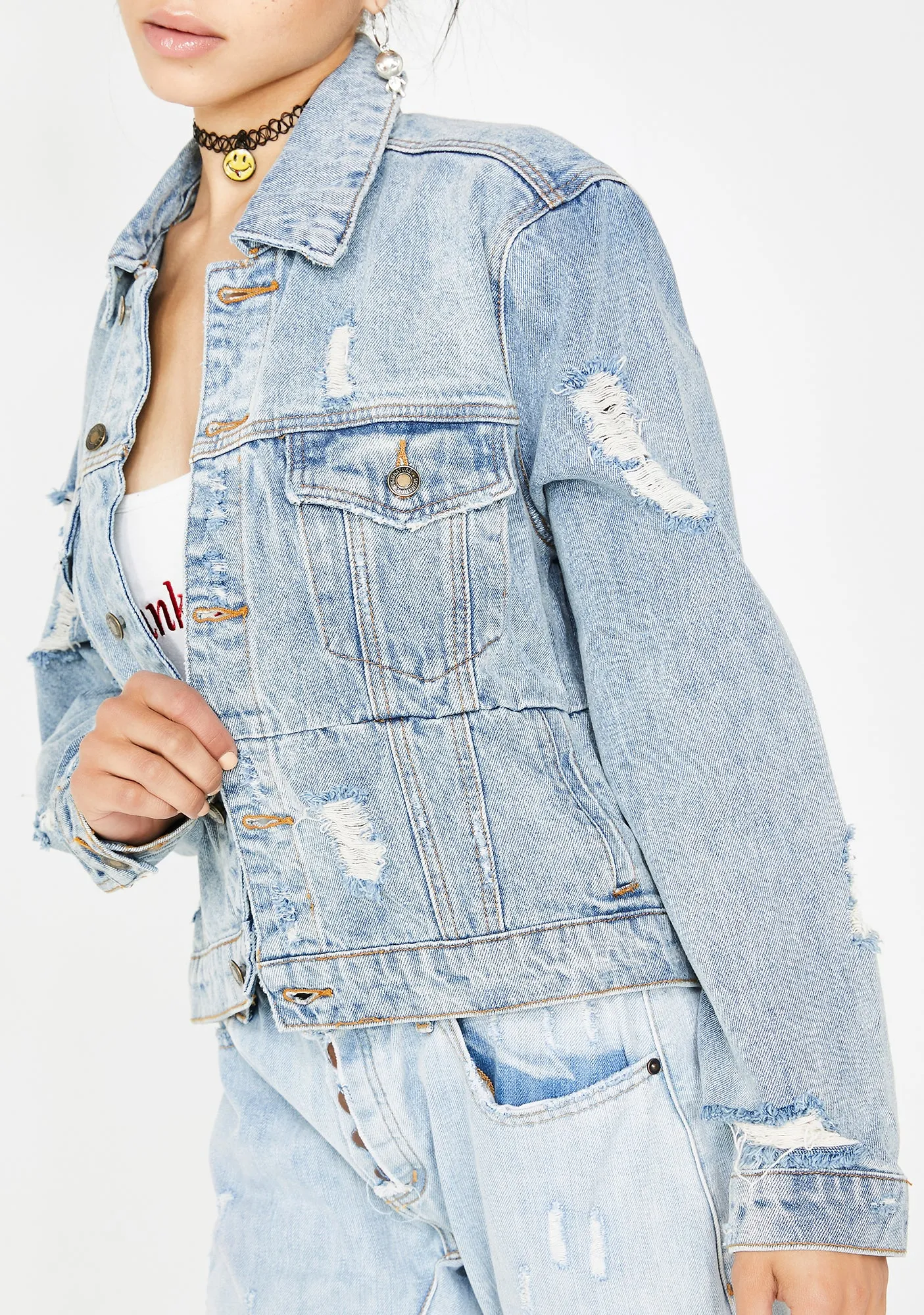 Neva Say Neva Denim Jacket sold by Dolls Kill product image thumbnail 3