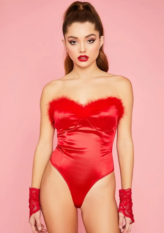Ruby Pinup Princess Satin Bodysuit sold by Dolls Kill