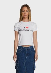 I Love Vampires Baby Tee sold by Dolls Kill