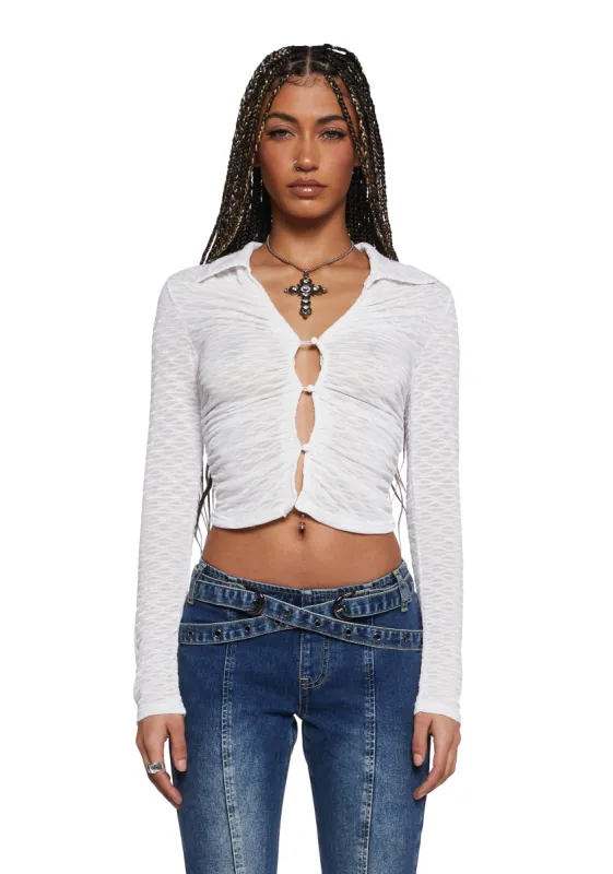Lucy Crop Shirt sold by Dolls Kill