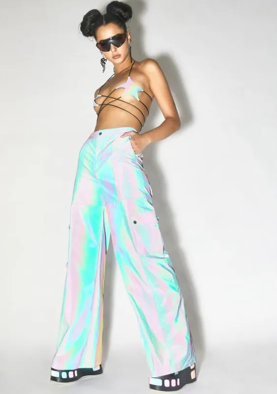 Acid House Reflective Cargo Pants sold by Dolls Kill