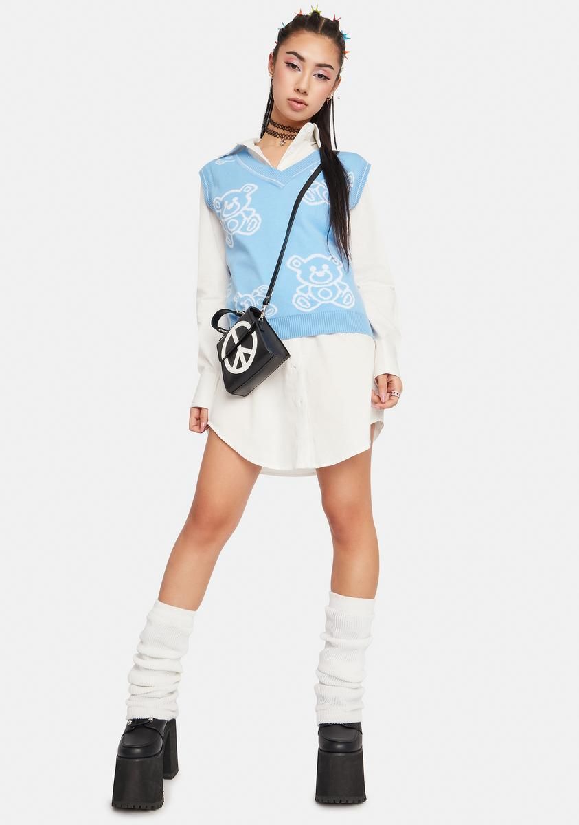 Aqua Hug Me Sweater Vest sold by Dolls Kill product image thumbnail 3