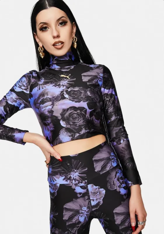 Evide AOP Crop Top sold by Dolls Kill
