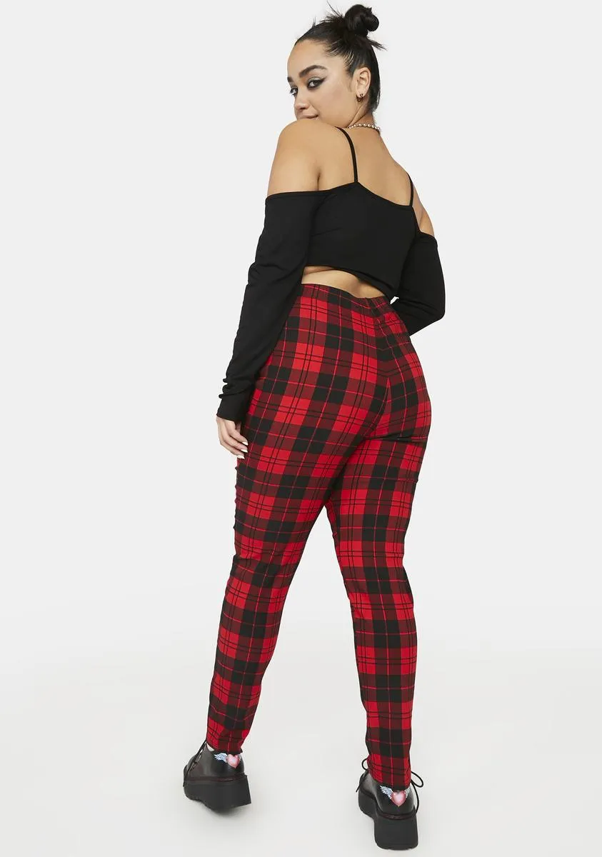 Plus Blazed School Days Plaid Leggings sold by Dolls Kill product image thumbnail 3