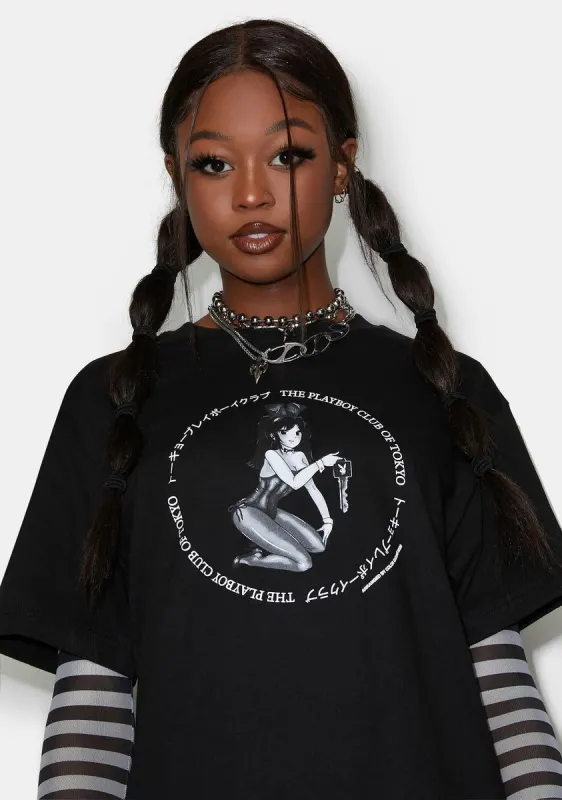 X Playboy Keyholder Graphic Tee sold by Dolls Kill