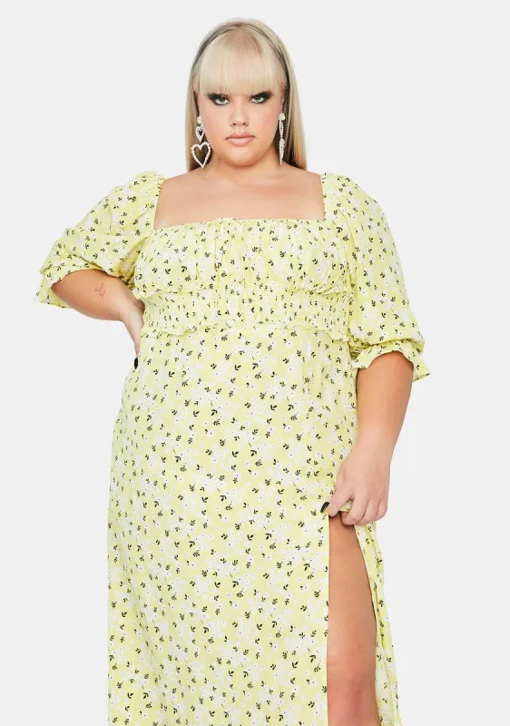 Plus Chrysanthemum Midi Dress sold by Dolls Kill