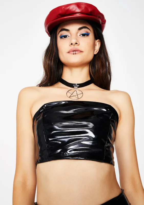 Midnight Inner Freak Vinyl Top sold by Dolls Kill