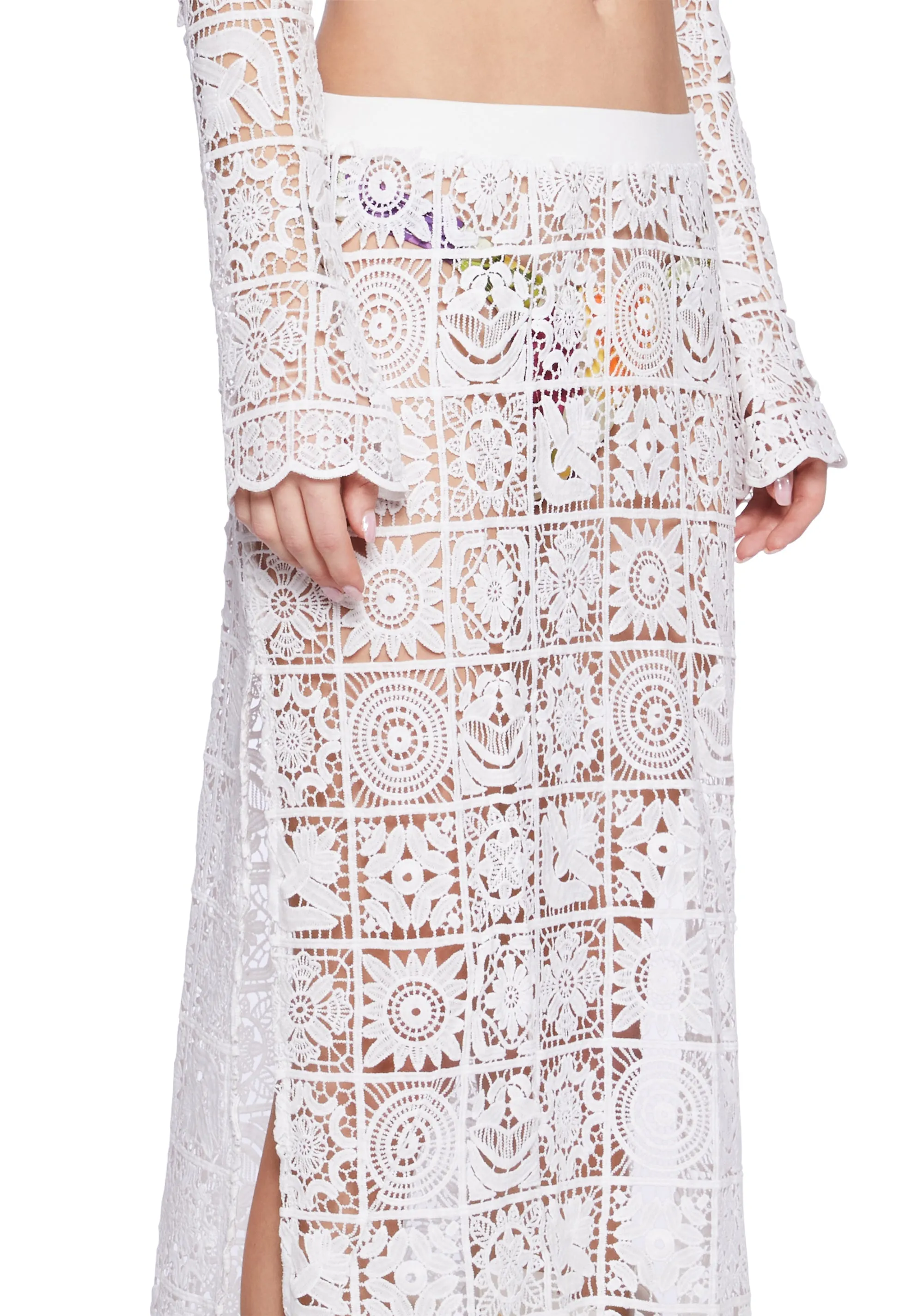 Country Charm Crochet Maxi Skirt sold by Dolls Kill product image thumbnail 5