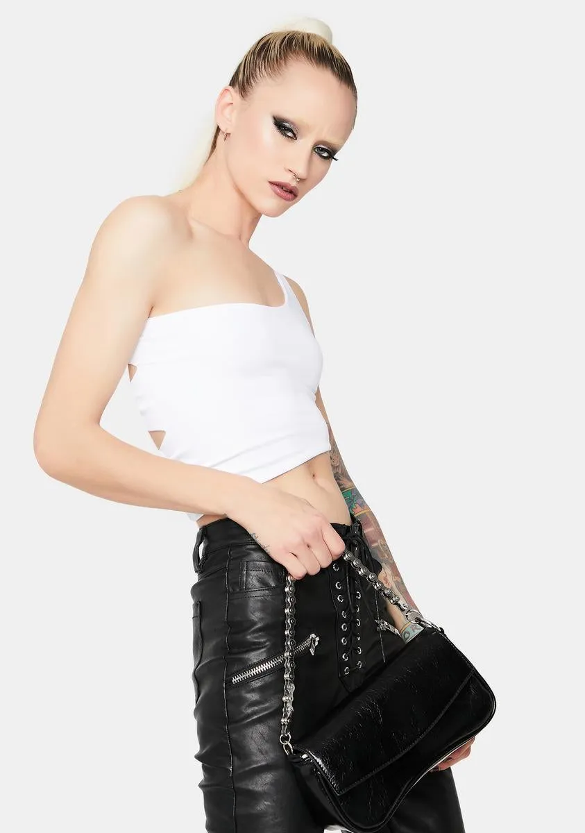 Pure Sneaky Pal One Shoulder Lace Up Tank sold by Dolls Kill product image thumbnail 2