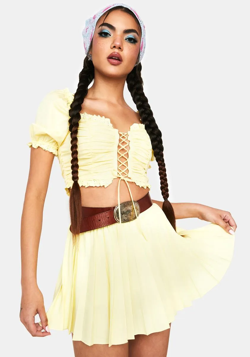 Banana Must Be Nice Pleated Skirt sold by Dolls Kill product image thumbnail 2