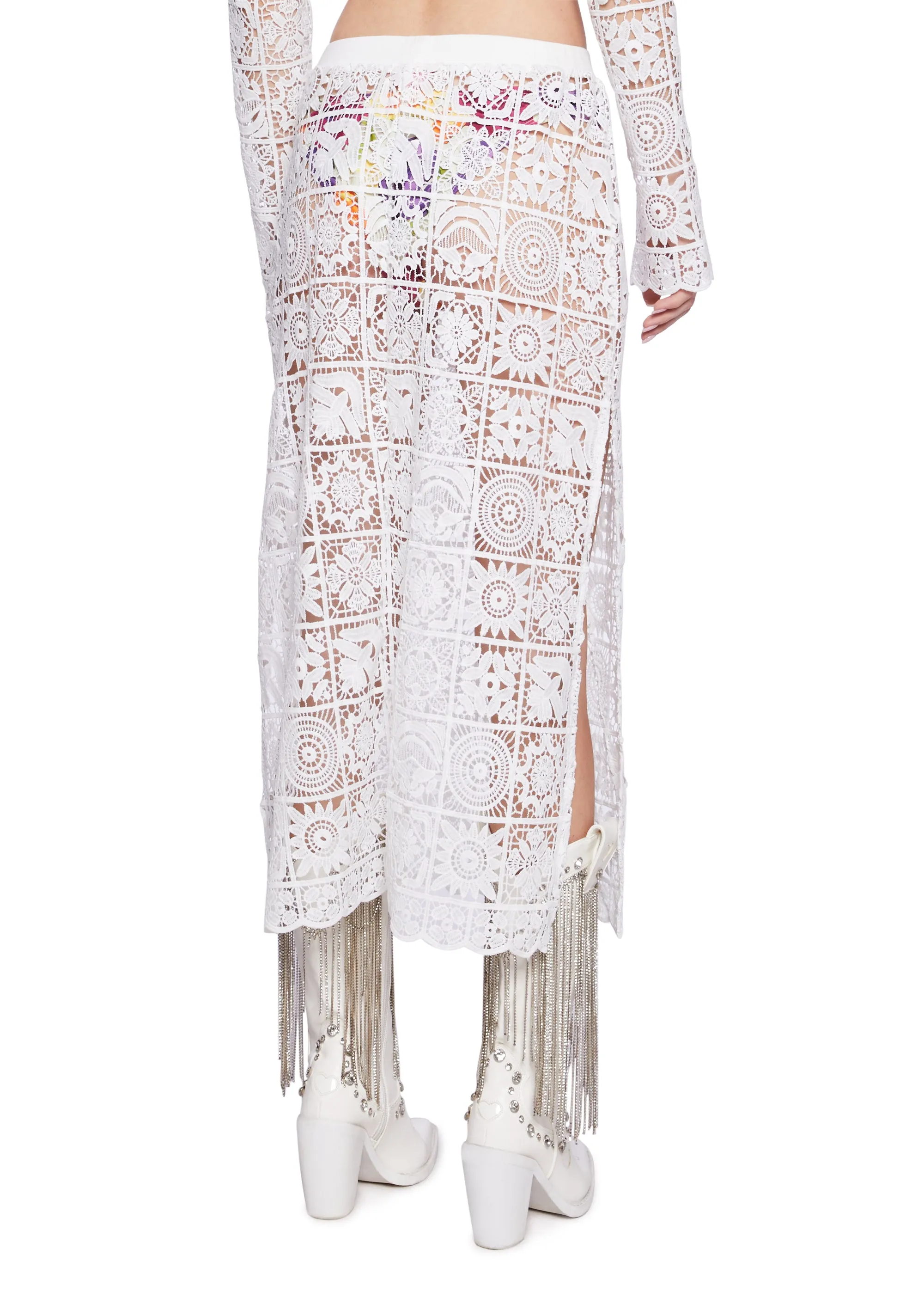 Country Charm Crochet Maxi Skirt sold by Dolls Kill product image thumbnail 4