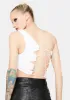 Pure Sneaky Pal One Shoulder Lace Up Tank sold by Dolls Kill