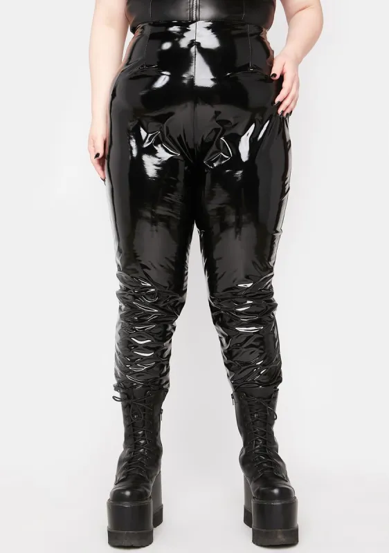 Plus Headed To The Jet Vinyl Pants sold by Dolls Kill