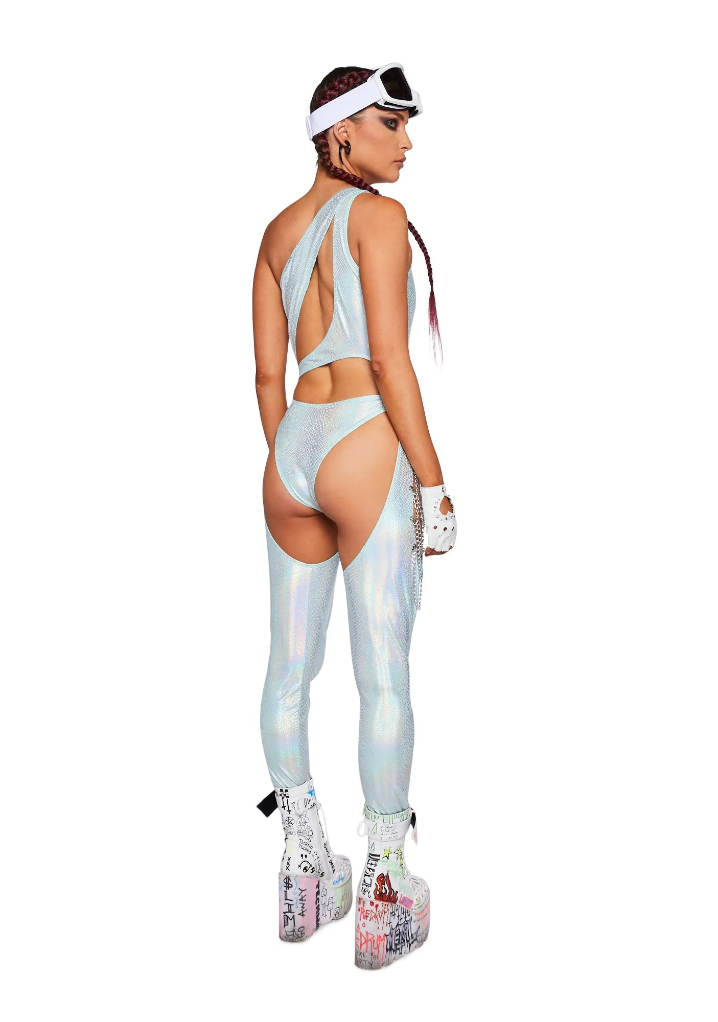 Prism Moonwalk Cut-Out Catsuit - Snake sold by Dolls Kill product image thumbnail 4