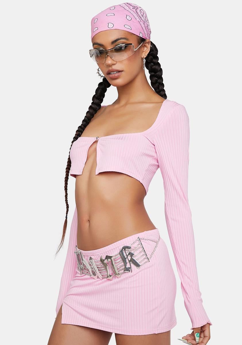 Candy Flirt Instinct Skirt Set sold by Dolls Kill product image thumbnail 2