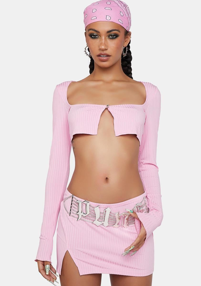 Candy Flirt Instinct Skirt Set sold by Dolls Kill