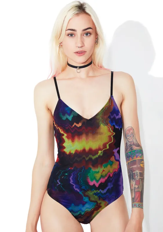 Hurricane Printed Bodysuit sold by Dolls Kill