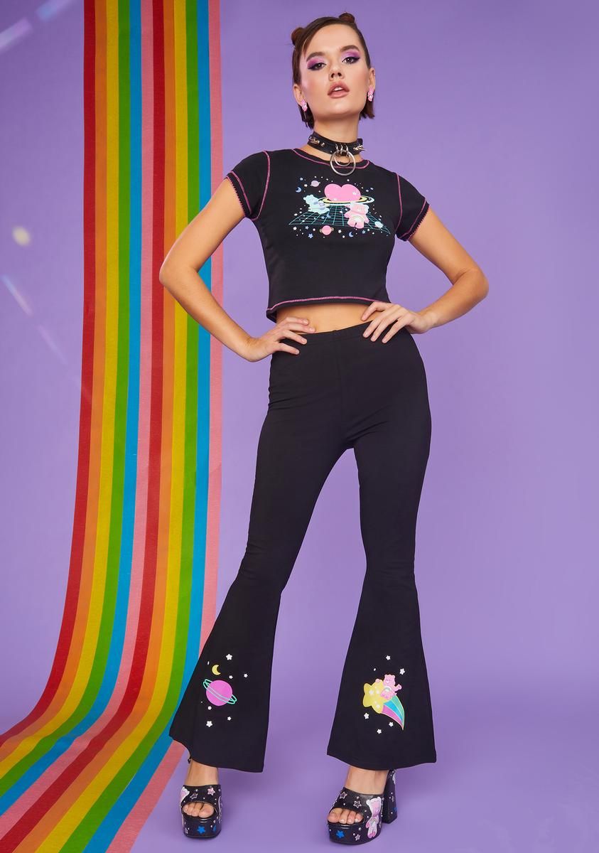 Planet Care Printed Flares sold by Dolls Kill product image thumbnail 2
