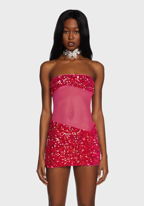 Rose Spark Horizon Mini Dress sold by Dolls Kill