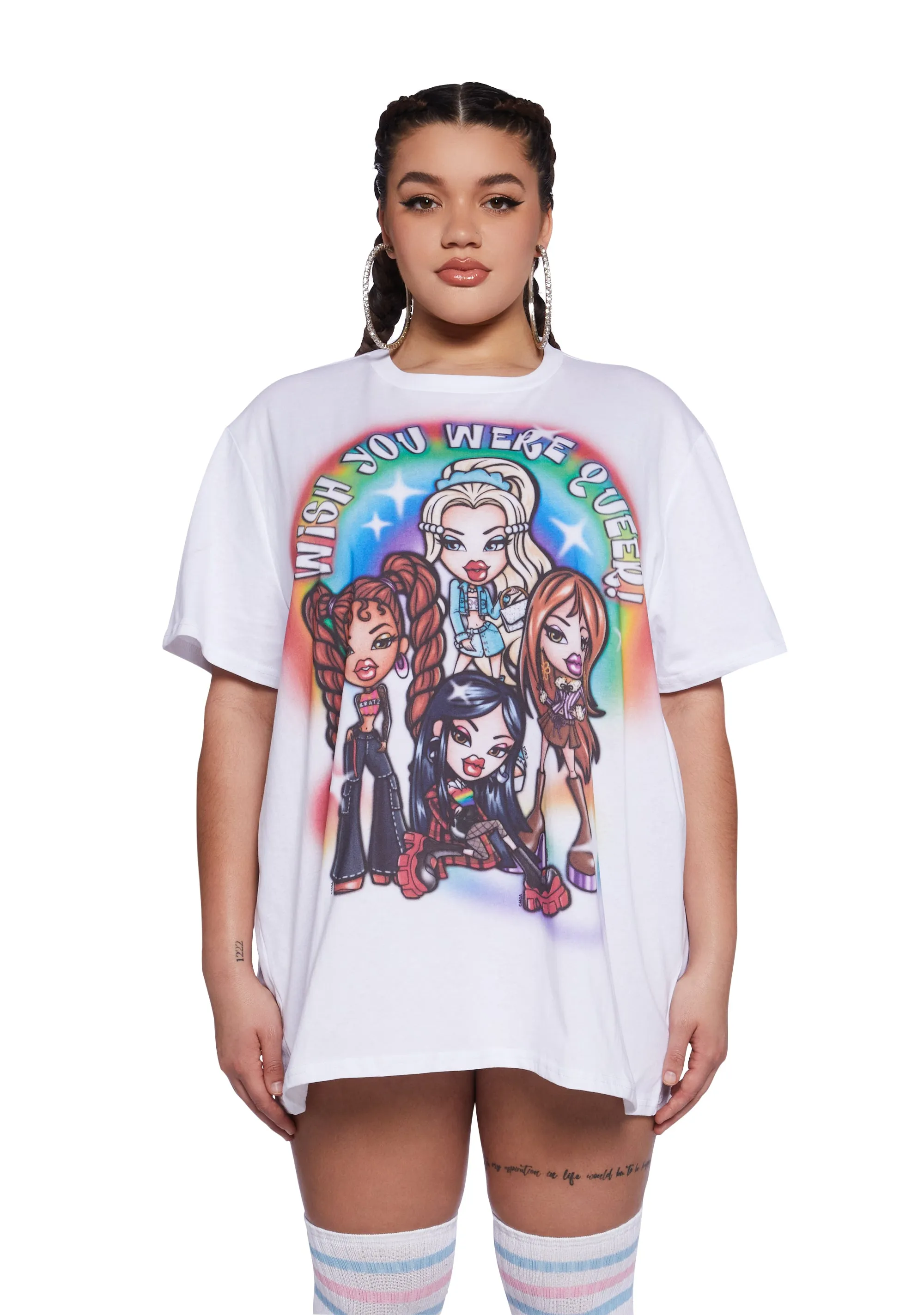 Plus Wish You Were Graphic Tee sold by Dolls Kill