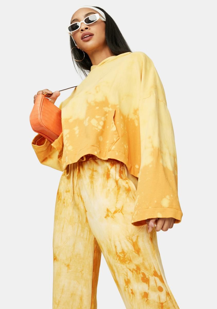 Riding High Tie Dye Knit Hoodie sold by Dolls Kill