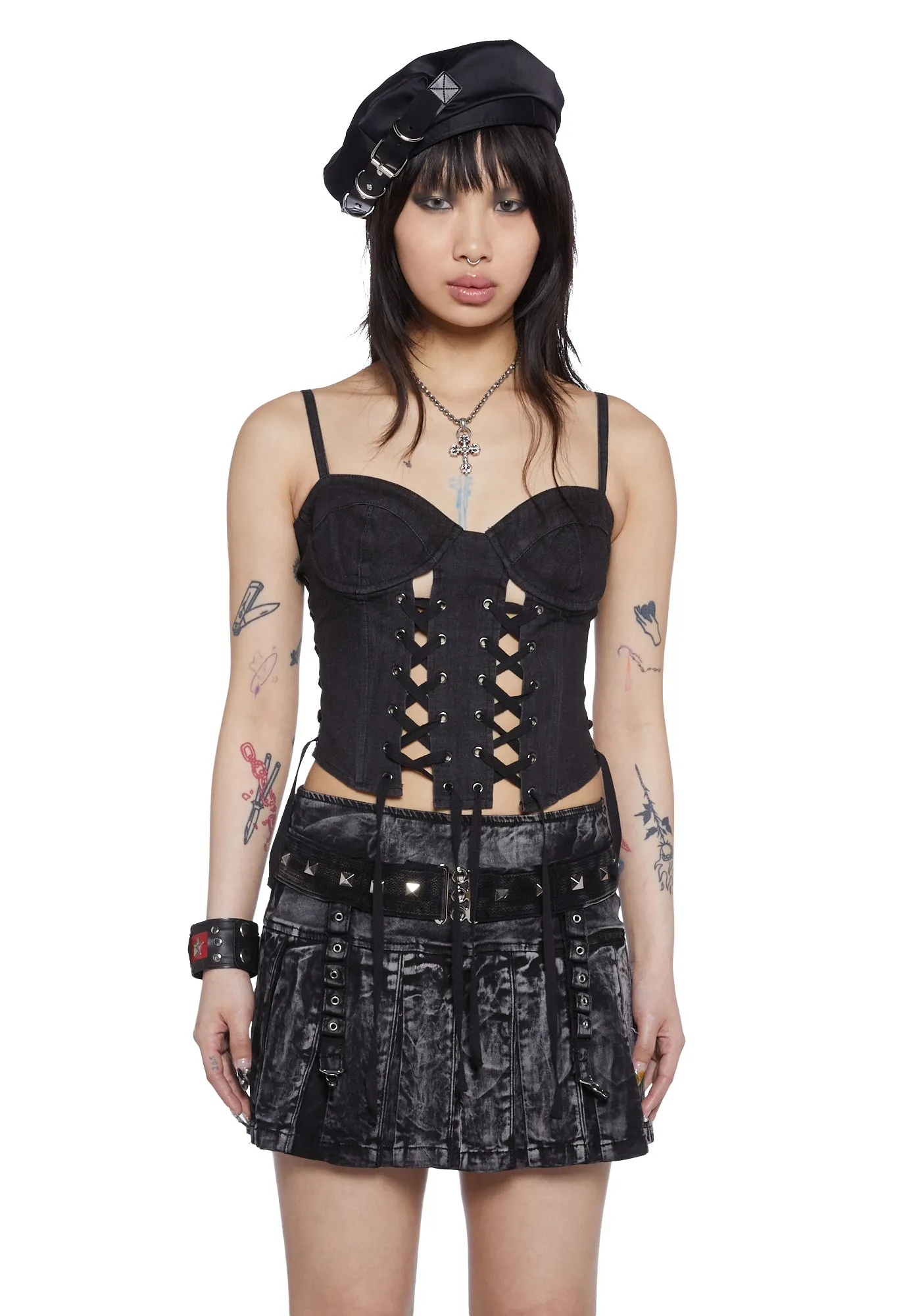 Rebel Soul Corset Top sold by Dolls Kill