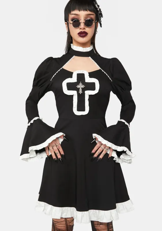Gothic Cross Doll Dress sold by Dolls Kill