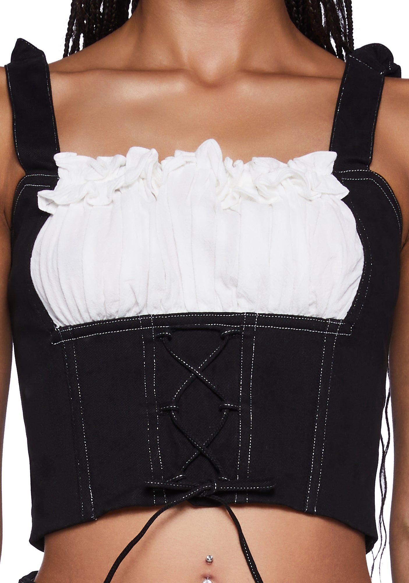 Mary Jane Denim Crop Top sold by Dolls Kill product image thumbnail 5