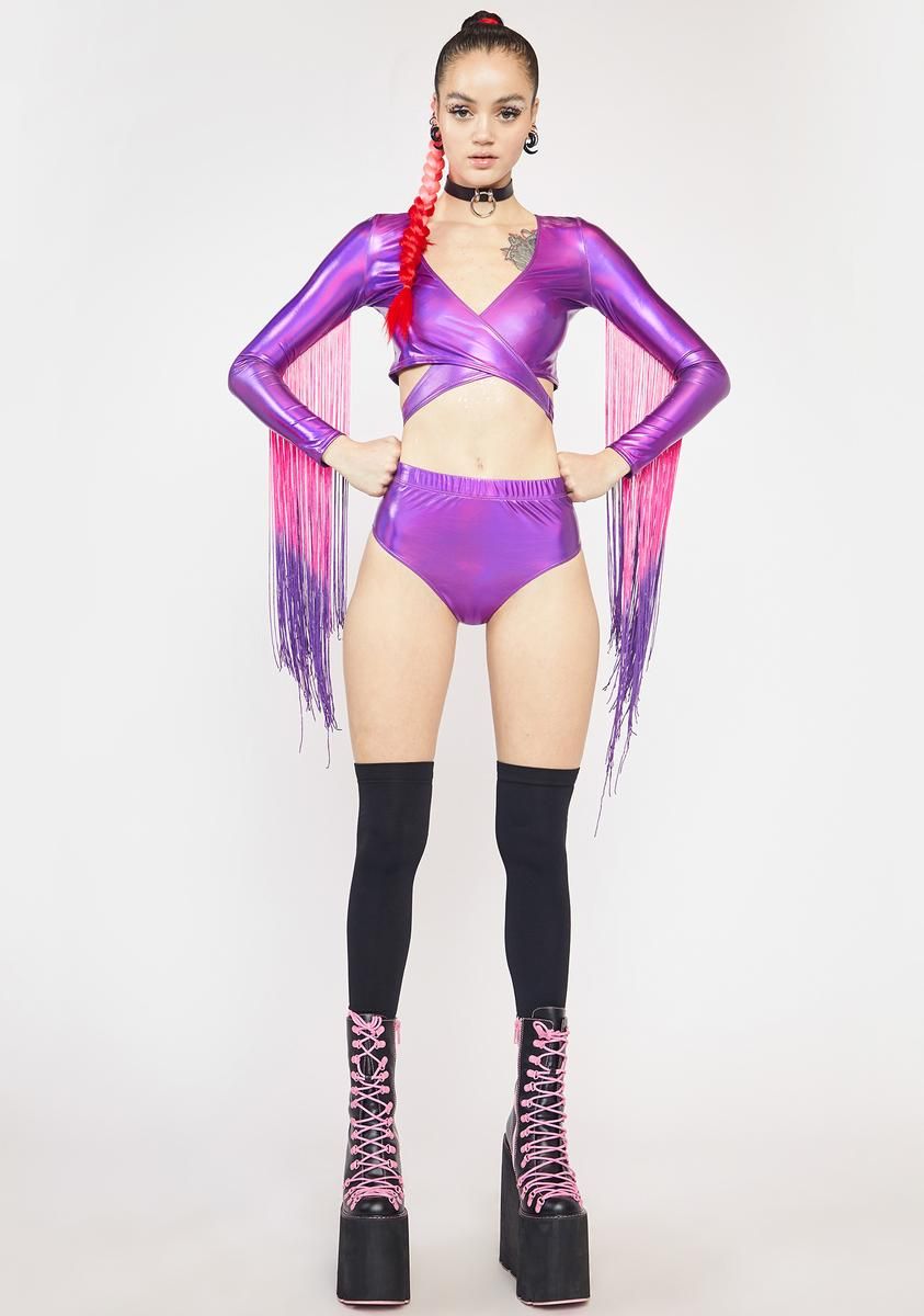 Fairy Euphoric Element Fringe Wrap Top sold by Dolls Kill product image thumbnail 3