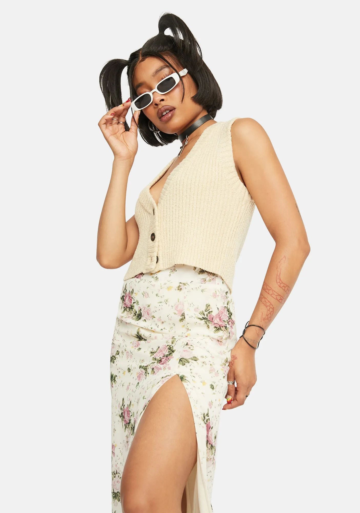 Taupe Sweater Tank sold by Dolls Kill product image thumbnail 2