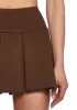 Wicked Scholar Pleated Mini Skirt - Brown sold by Dolls Kill