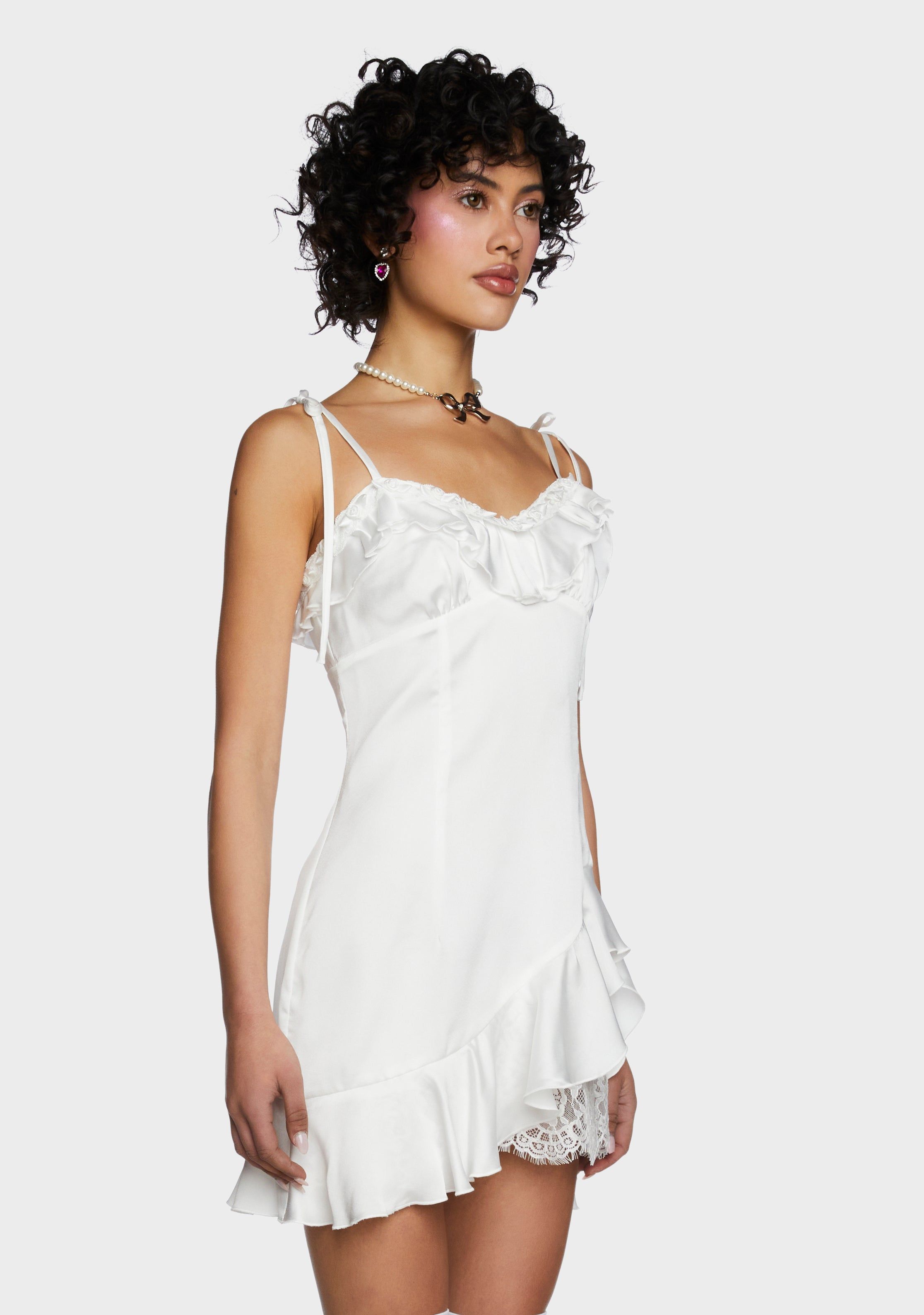 Candy Cravers Mini Dress - White sold by Dolls Kill product image thumbnail 3