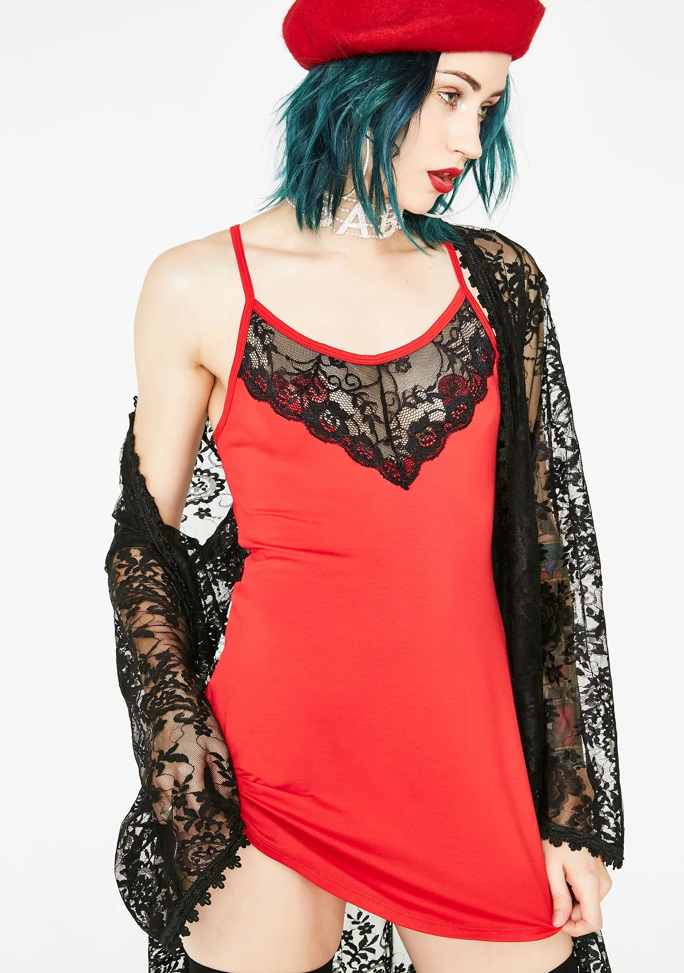 Lit Temptations Lace Chemise sold by Dolls Kill product image thumbnail 2