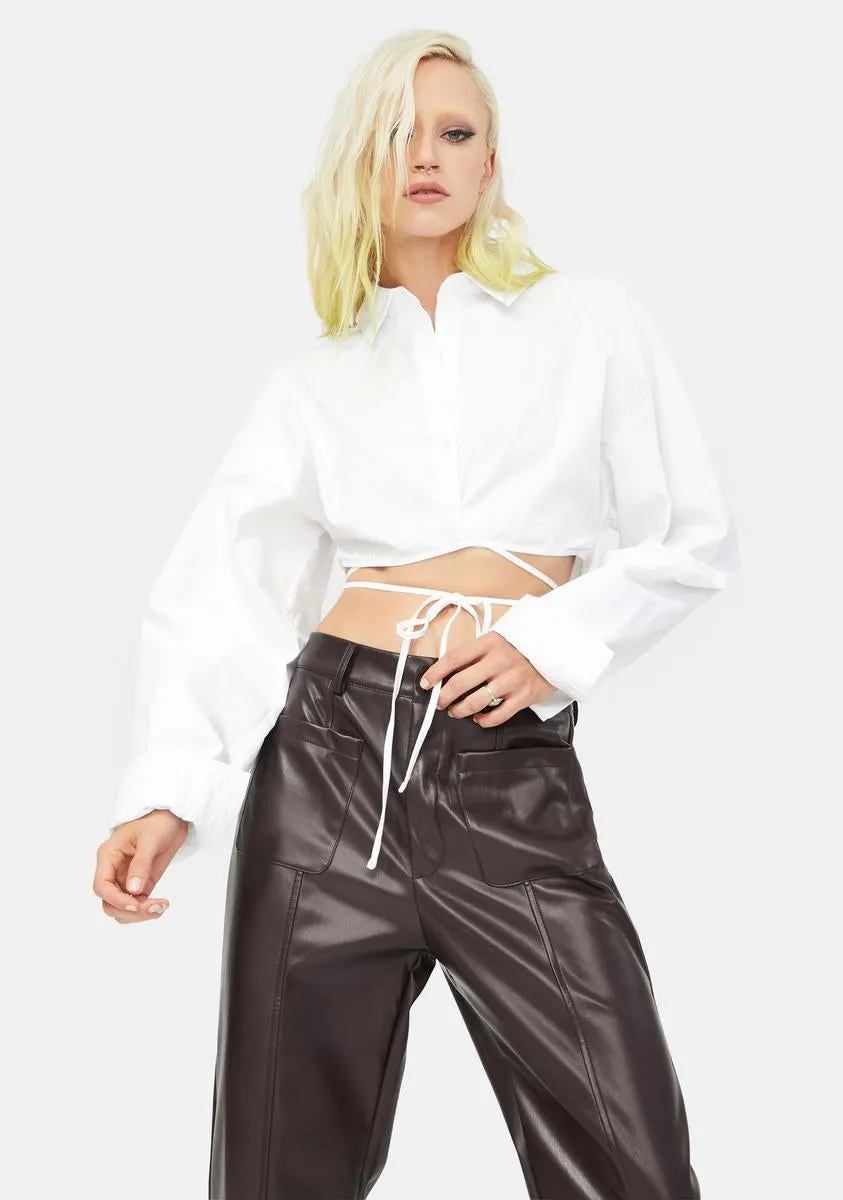 Hideaway Crop Shirt sold by Dolls Kill