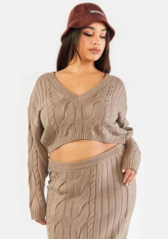 Plus Signed And Delivered Knit Skirt Set sold by Dolls Kill