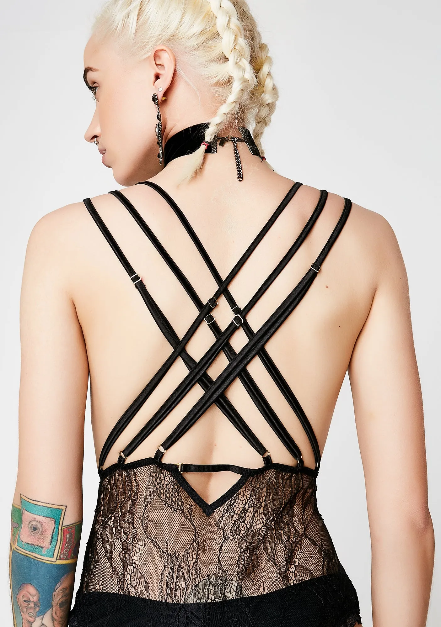 Feel The Buzz Lace Bodysuit sold by Dolls Kill