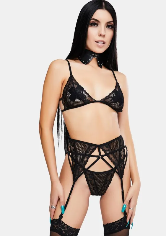The Night Is Young Lingerie Set sold by Dolls Kill