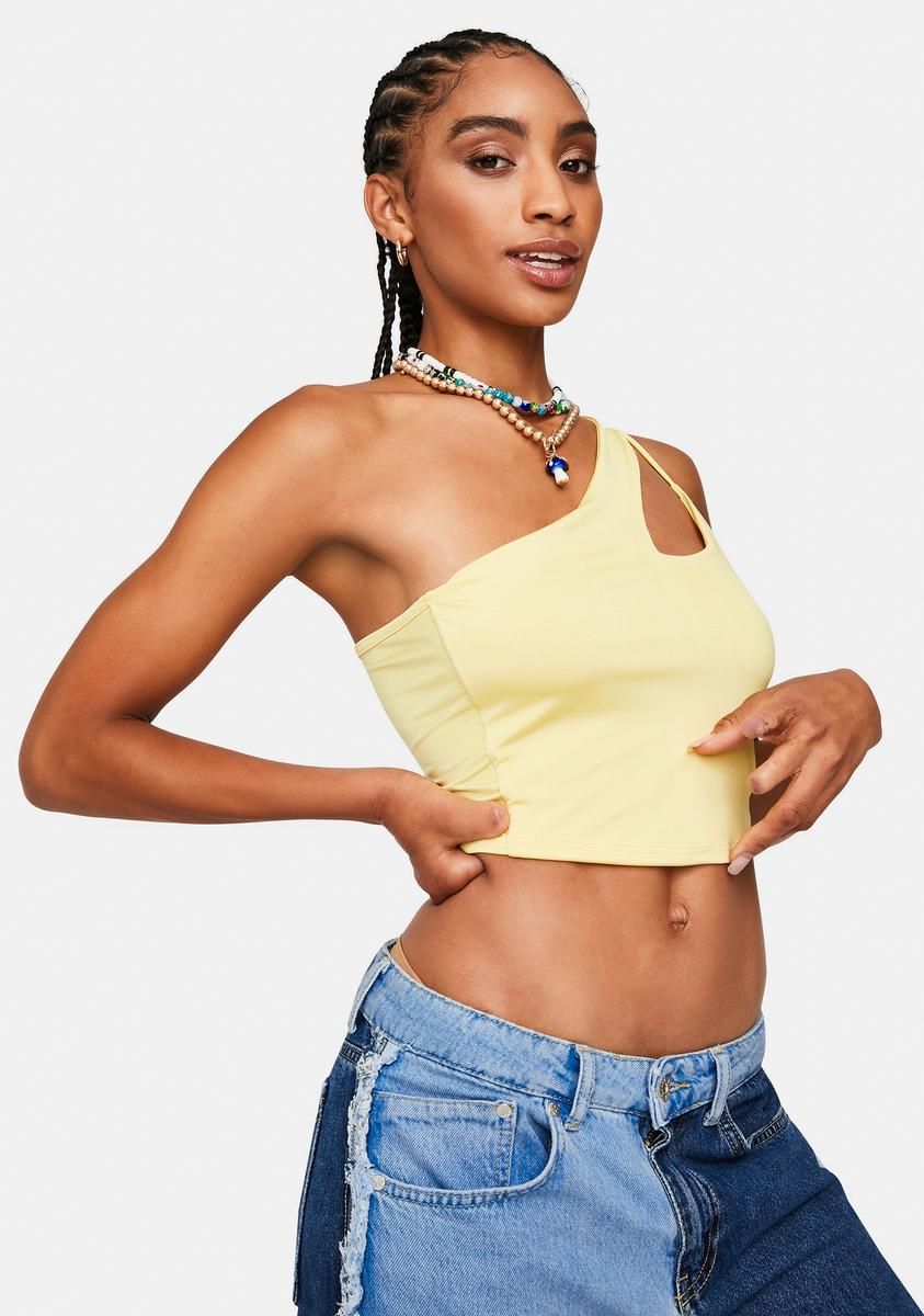 Lemonade Fast And Furious Asymmetrical Crop Top sold by Dolls Kill product image thumbnail 2