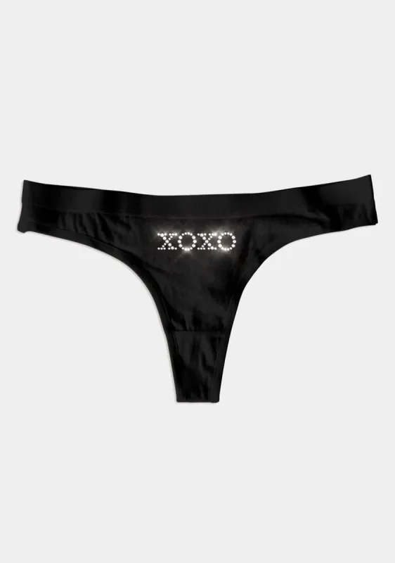 XOXO Rhinestone Thong sold by Dolls Kill